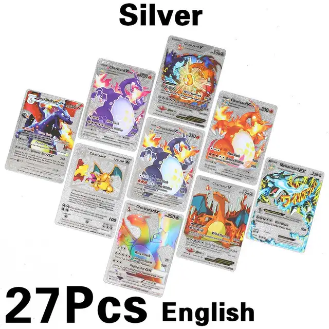 Pokemon Cards Golden Foil Shiny Rainbow Vmax Gx Card Charizard Pikachu Arceus Vstar Collection Card Plastic Child Toy Gift Game Collection Cards Aliexpress