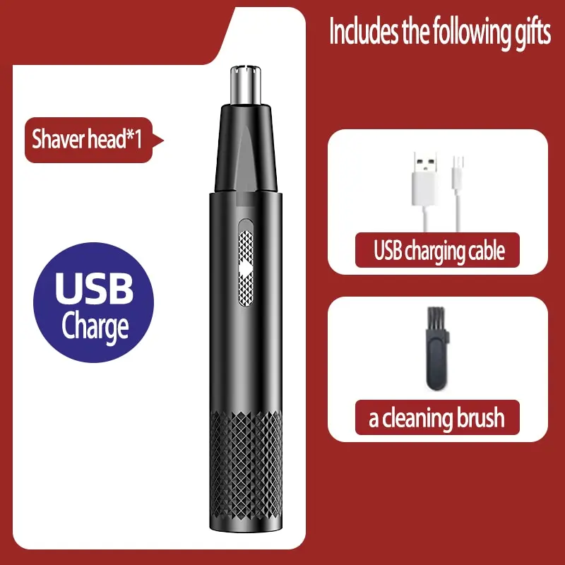 USB Charging High-Quality Electric Nose Hair Trimmer Portable Mini for Men - New And Improved