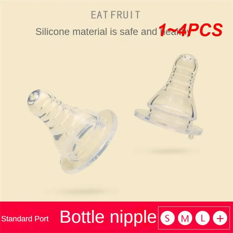 1~4PCS Baby Pacifier More Resistant To High Temperature Safety Good Elasticity Wide Bore Nipple Silica Gel silicone pacifier pacifier holder