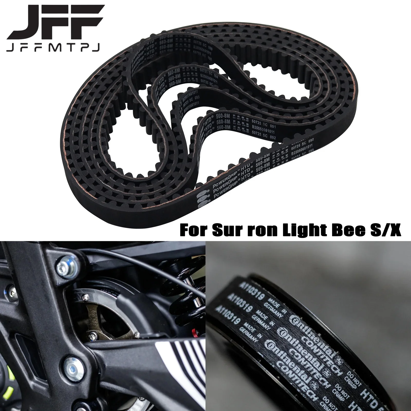 Enhanced Product Title: Premium 560mm 8M Drive Belt for Electric Motocross Bikes