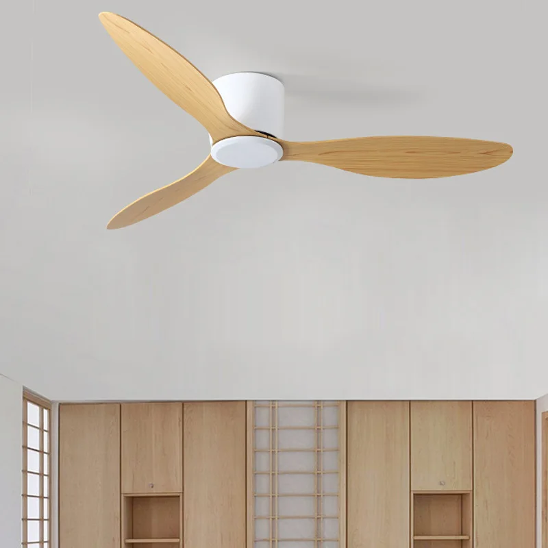 Ceiling Fan Simple Creative Ceiling Fan Indoor Low Floor DC Reversible Pendant Fan with Remote Control 42 52inch 110-220V