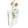 Creative Book Flower Vase Acrylic Flower Vase Plant Vases Decorative Modern Decorative Bottles For Wedding Gift Home Decor 4