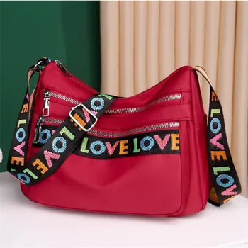 حقيبة كروس عصرية بنمط حروف، حقيبة كتف كاجوال بسحاب ذات سعة كبيرة، حقيبة ساعي أكسفورد عصرية للنساء والفتيات 5