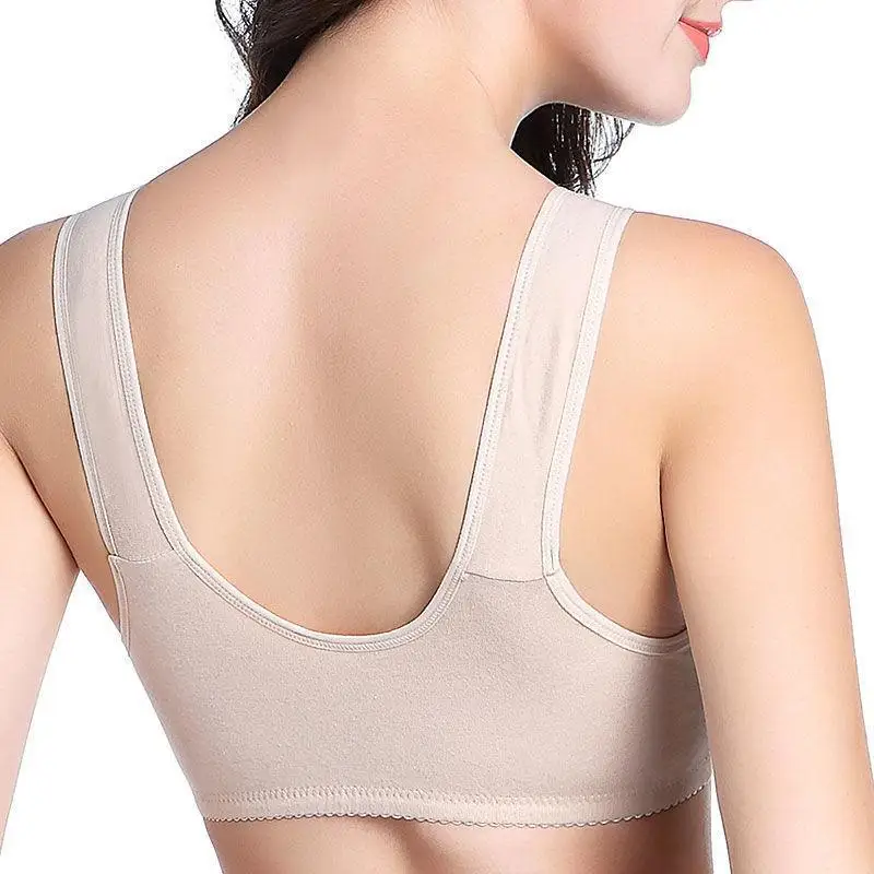 2022 Underwear Women Front Closure Button Bra without padding