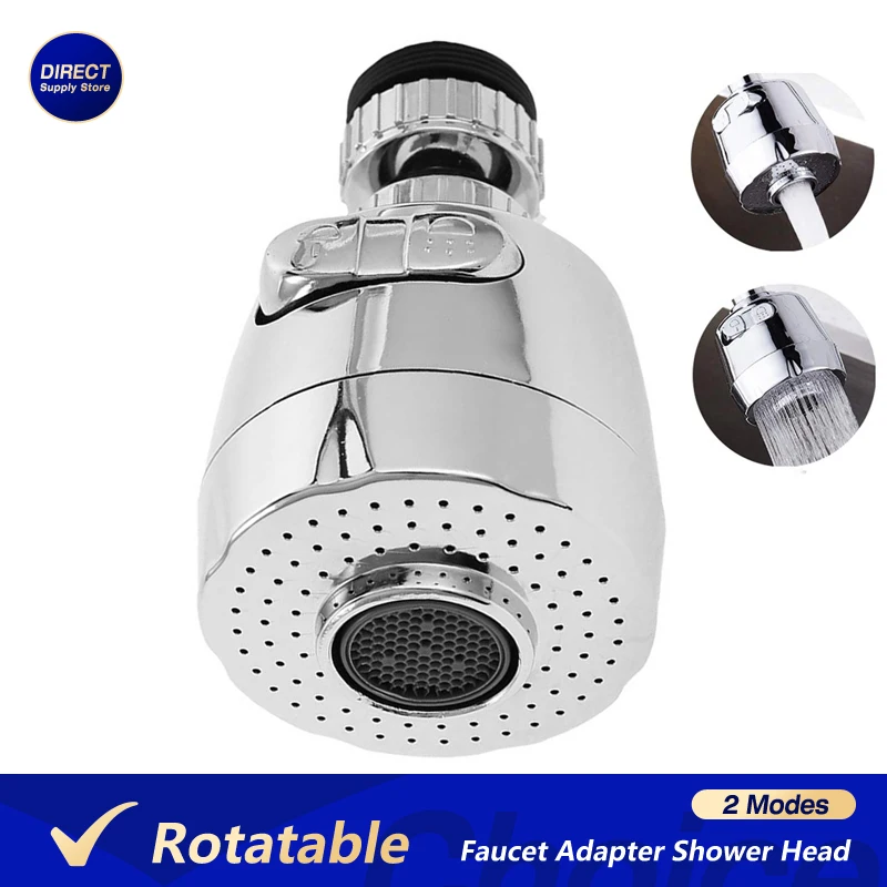 Universal Rotatable Faucet Adapter Kitchen Bathroom Water Saving Tap Aerator Diffuser Nozzle Splash Filter Bubbler