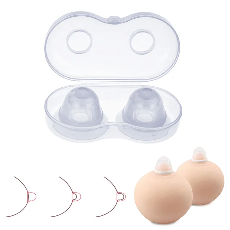 Nipple Silicone Nipple Reduction Nipple Welnove Shield Sucker Corrector Flat 2Pcs Hot