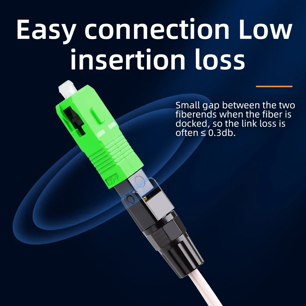 ZoeRax SC APC Embedded Optic Fiber Quick Connector for FTTH Reusable Fusion Fiber Optical Cold Coupler Adapter