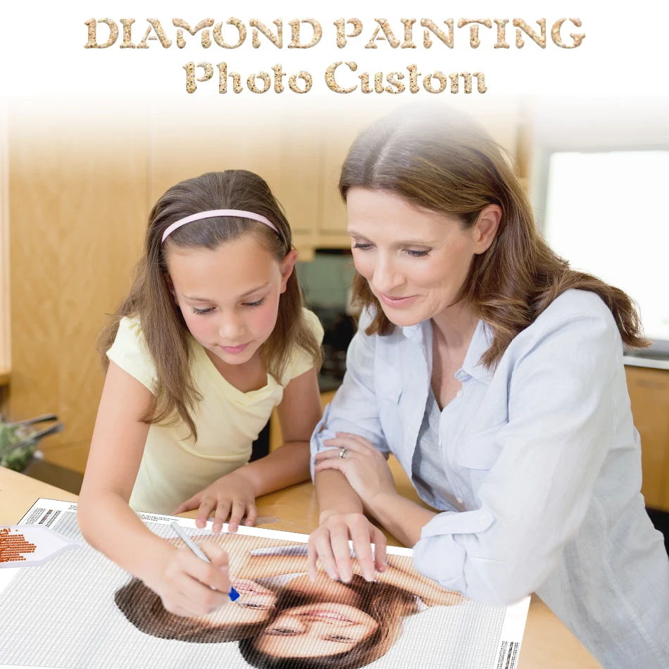 RUOPOTY Photo Custom DIY Diamond Painting Cross Stitch Mosaic Diamond Painting Full Square Diamonds Embroidery Diy Gift diamond painting diamond painting accessories