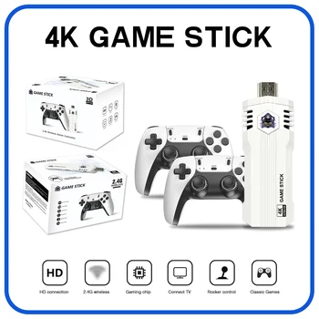 Console di Gioco Retrò X2L, Stick di Gioco con Display 4K HD e 2 Controller Wireless, 40+ Emulatori e 30000+ Giochi Integrati