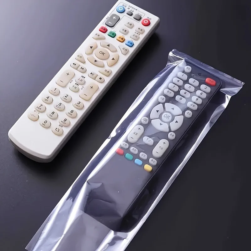 Remote Controller Cover Shrink Film Bag 50pcs/pack Transparent PVC Heat Shrink Film TV/ Air Condition Remote Control Cover For Universal Protective Bag