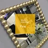 Square Spherical Wall Hanging Mirror Bedroom Decoration Three-dimensional Imitation Metal Dining Room Mirror Wall Hanging Decor 4