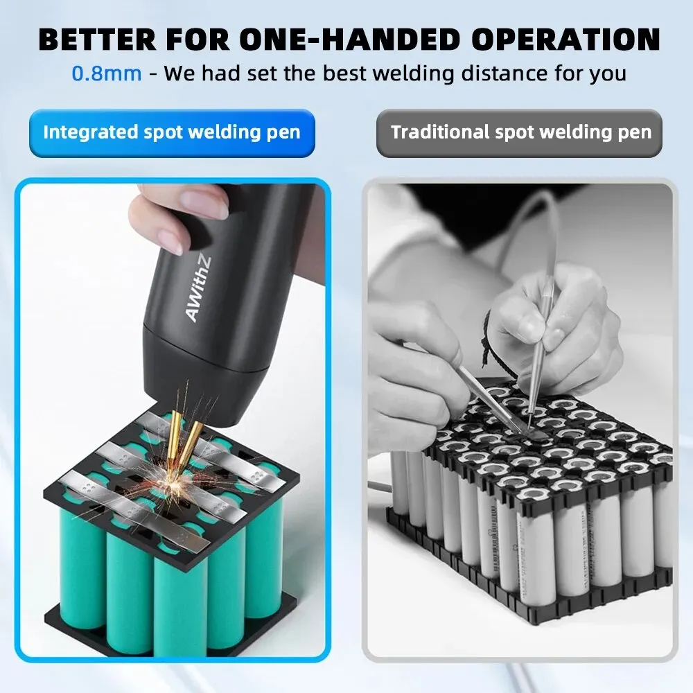 Battery Welders Portable Spot Welder 11 Gears Adjustable 18650 Lithium Battery