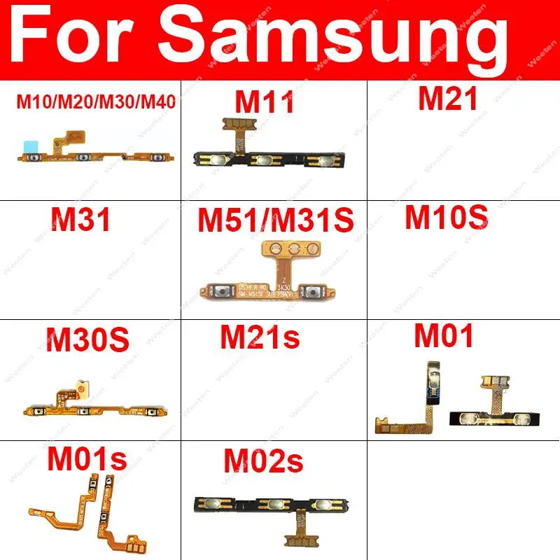 Cavo Flex Volume Alimentazione Per Samsung Galaxy M10 M105 M20 M205 M30 M305 M40 M405 M11 M21 M31 M51 M31S M10S M30S M21S M01 M01S M02S