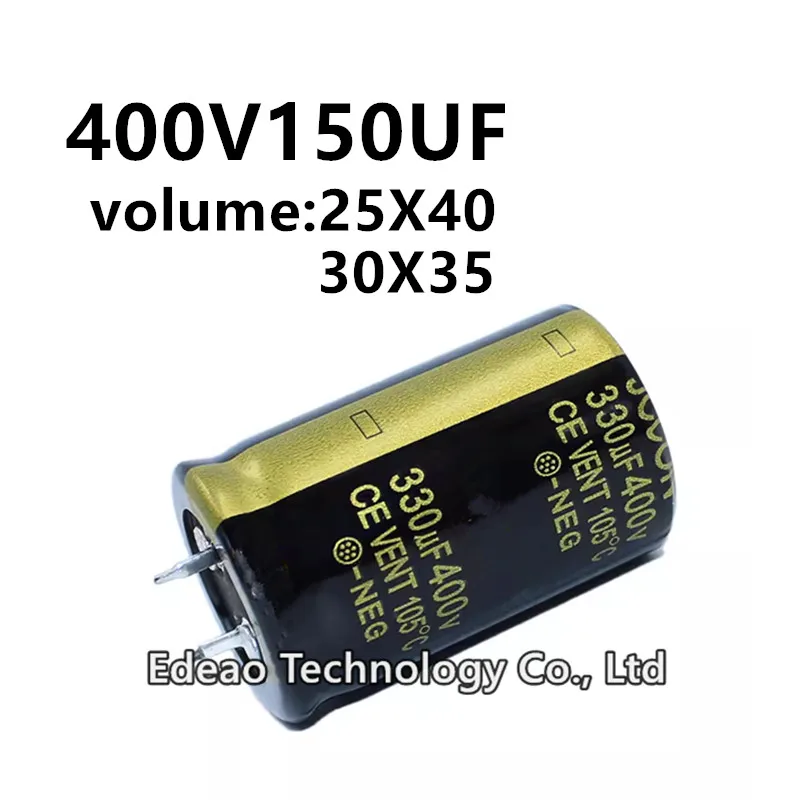 

2Pcs/lot 400V 330UF 400V330UF 330UF400V volume: 25X40 30X35 mm audio power amplifier inverter aluminum electrolytic capacitor