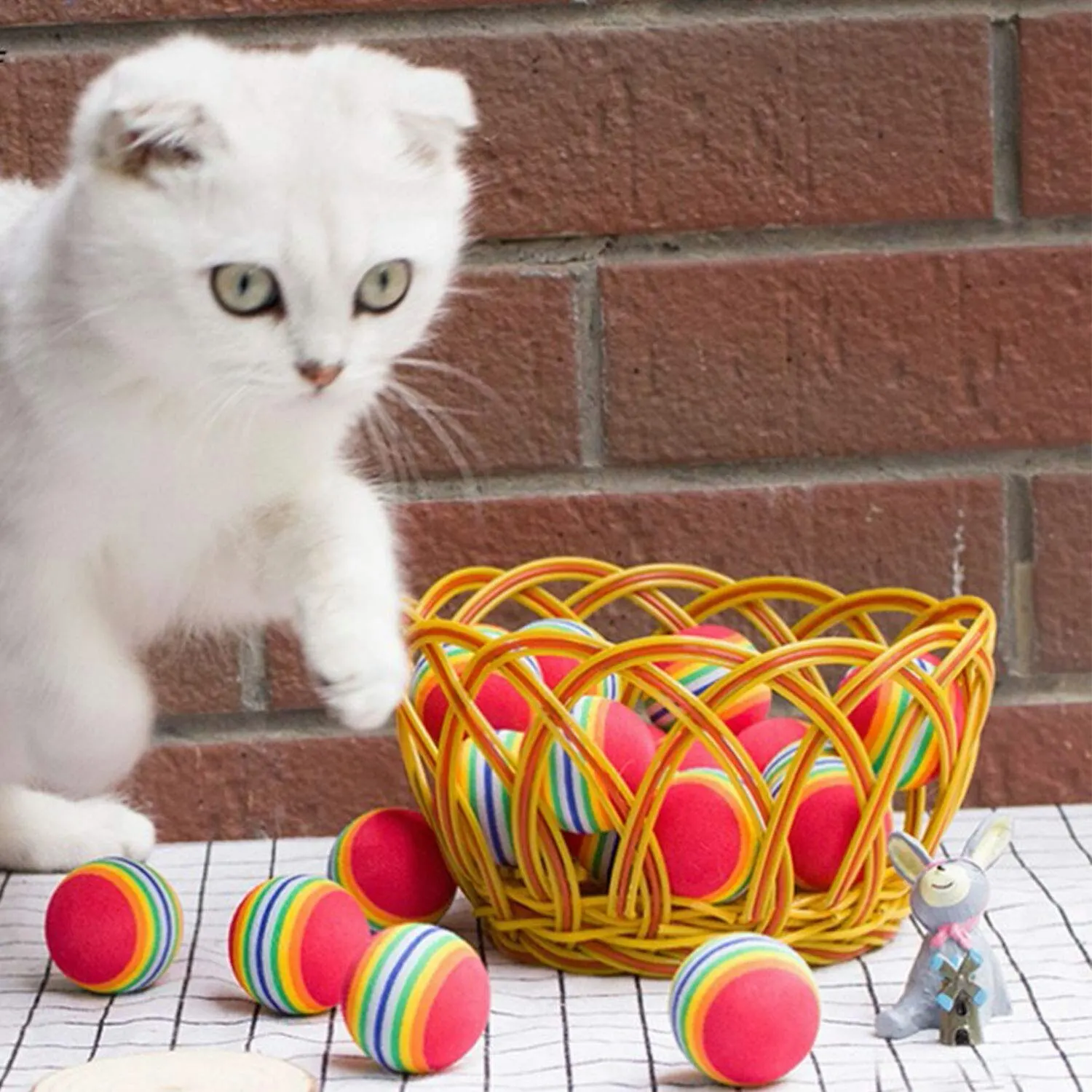 Cat interactive ball toys Cat Toy Balls Interactive for Indoor Cats Kitten Favorite Gift Soft Foam Ball Chase Quiet Playing Cats Stuff Supplie