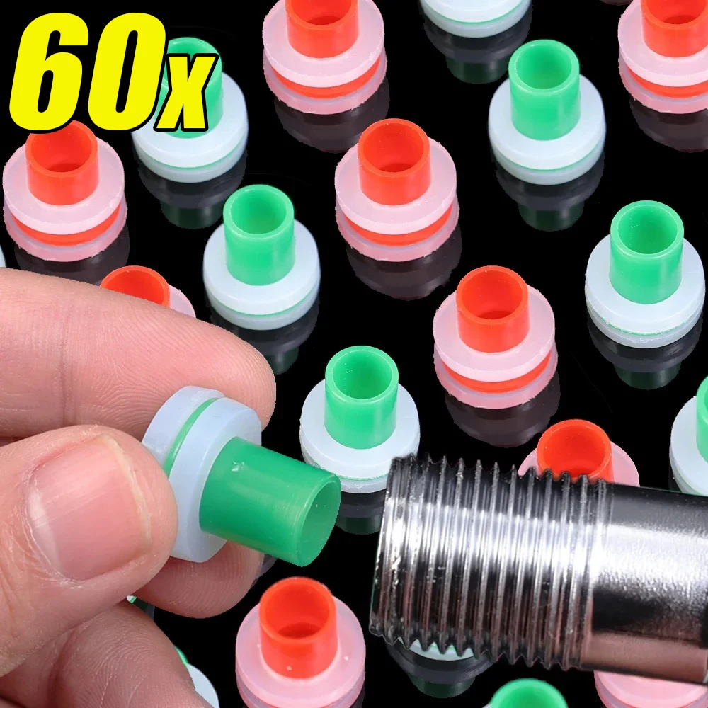 

60/10Pcs Faucet Leak-proof Sealing Gaskets Silicone Washer Triangle Valve Threaded Pipe Prevent Dripping Leakage Plug Buckles