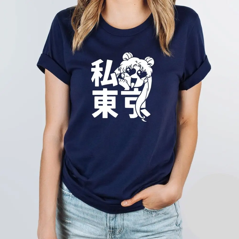 

Sailor Moon Shirt Kawaii T Shirt Funny Girls Shirt Shirts for Women Vintage Anime T-shirt Sailor Moon Christmas Japanese Tee