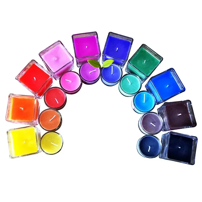 Candle dyes kit 14 colors candle solid powder pigment dye chip wax tablets DIY soy making kit