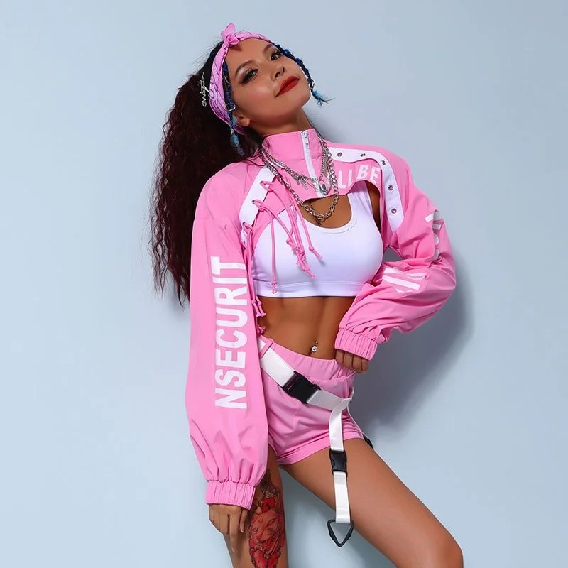 

Fashionable Jazz dance Performance Dress Sexy Hip Hop Hip Hop Hip Hop Dance Set Korean Dance Women's Troupe Dress Jazz Dance