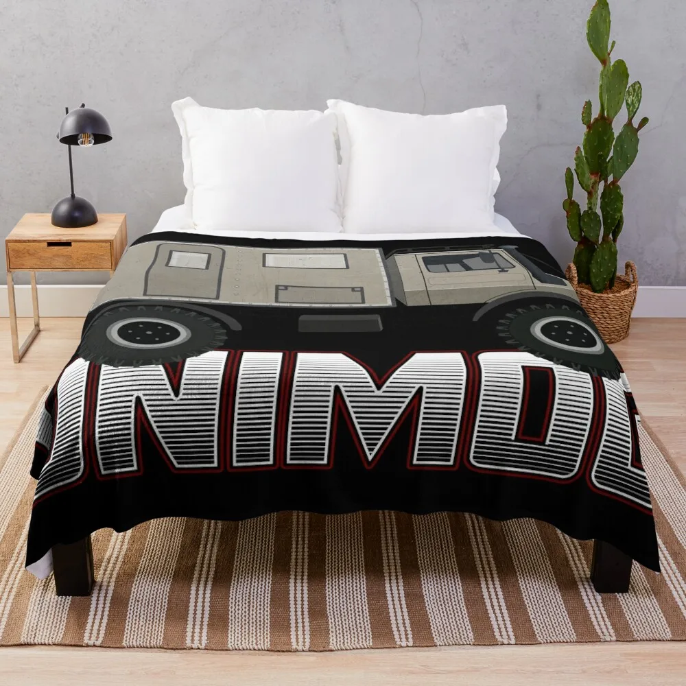 

UNIMOG overlander (on black) Throw Blanket Luxury Brand Blanket Flannel Fabric Moving Blanket