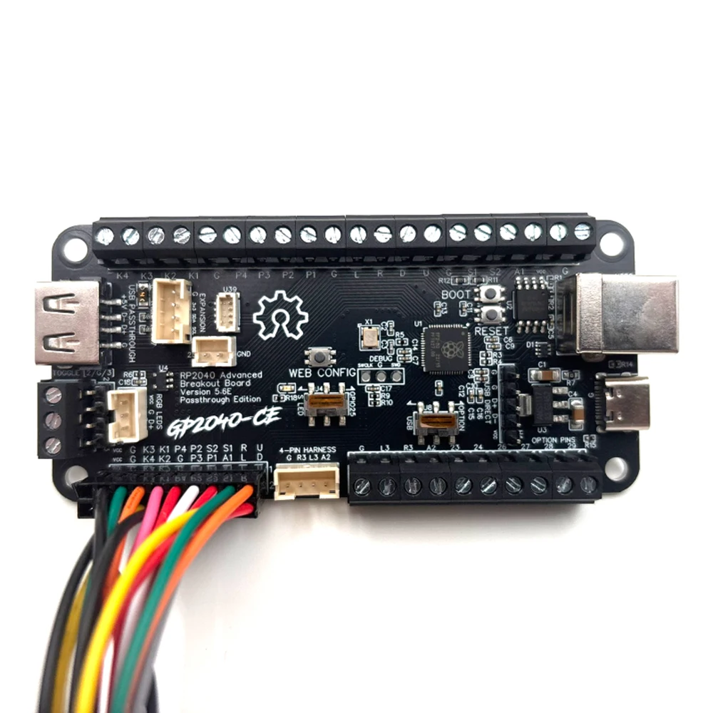RP2040 Advanced Breakout Board USB Passthrough Fighting Board for