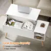 Coffee Table Lift Top - White Coffee Table with Lifting Top and Hide Compartment Storage - Lift Coffee Table Rectangle NEW USA 3