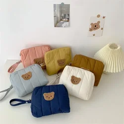 1 Piece Lovely Baby Diaper Bag Korean Fashion Kawaii Cartoon Bear Diaper Bottle Storage Bag Portable Kawaii Mom Stroller Bag