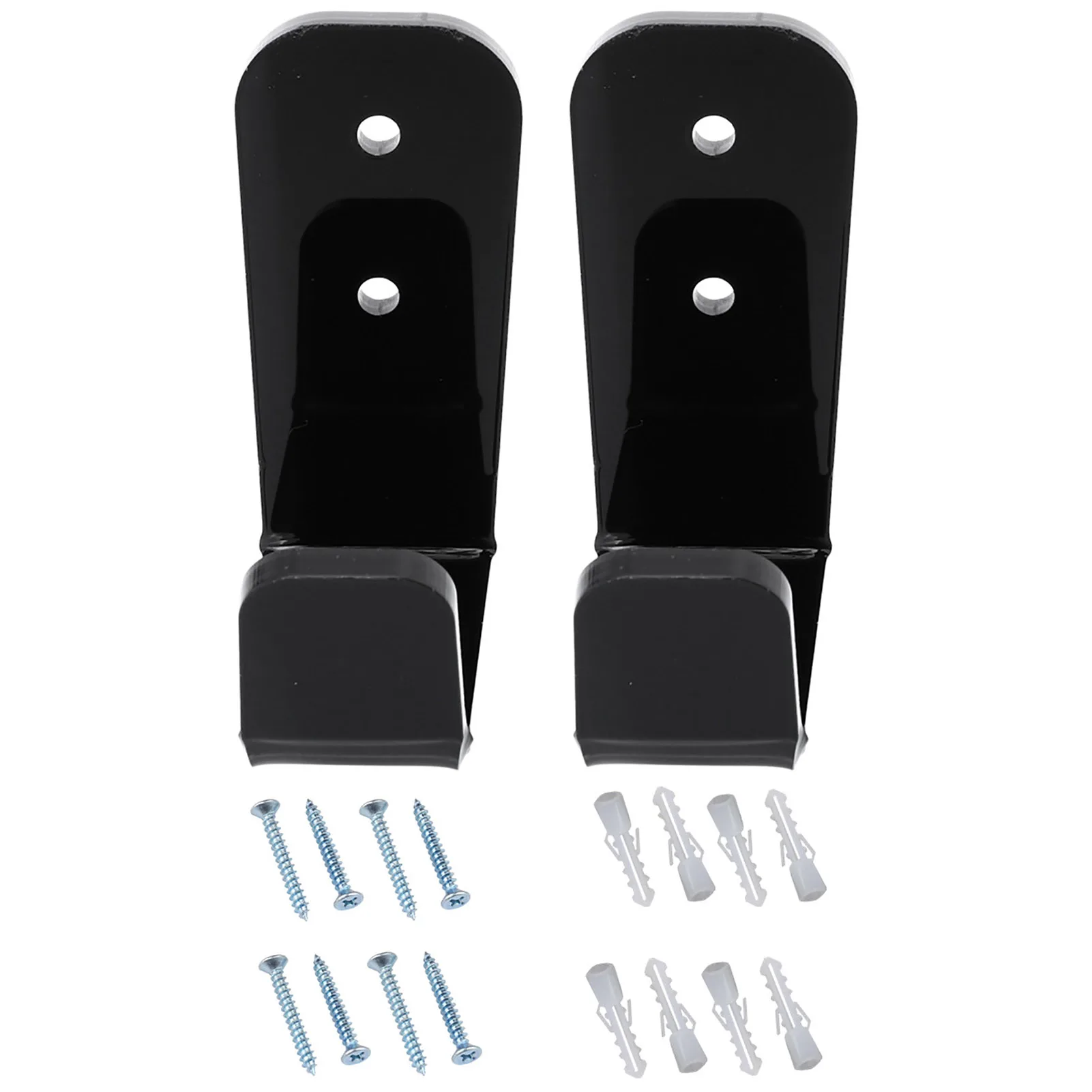 2pcs Hockey Stick Display Stand Acrylic Wall Mount Black Hockey Stick Supports Bracket Holder Horizontal Hanger 4