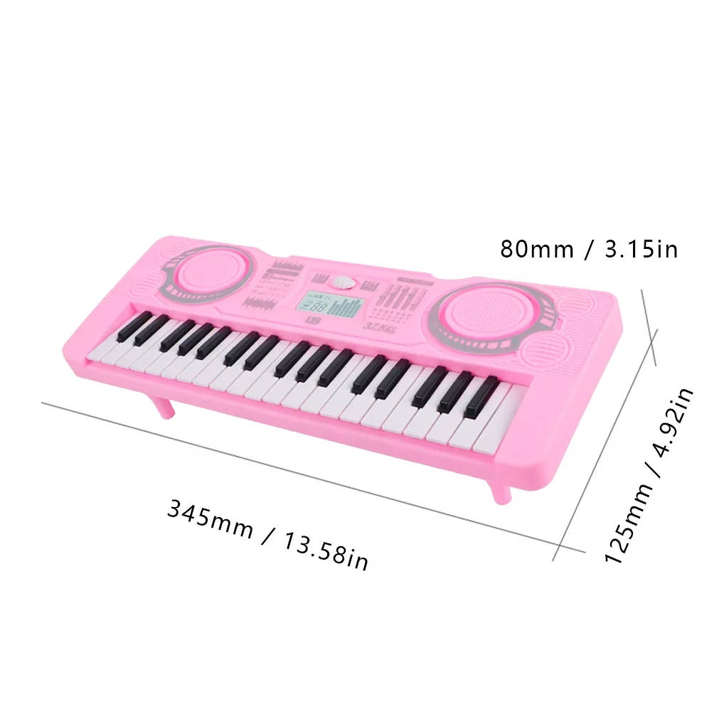 Portable 37 Keys Electronic Piano Digital Keyboard Piano LED Display Musical Instrument Kids Toy Electric Piano For Children