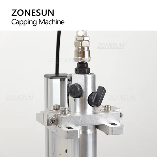 ZONESUN 공압 원형 병 마개 기계, 스크류 상단 뚜껑, 물 주스, 통통한 고릴라 도구, 소형 생산 ZS-XGPZ1 2
