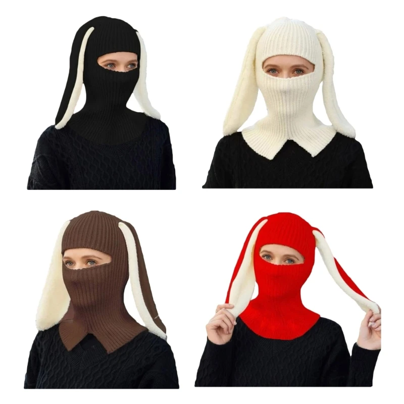 

Y1UB Хэллоуин Балаклава Вязаная шапка-бини День рождения Реквизит для селфи Праздник Зима