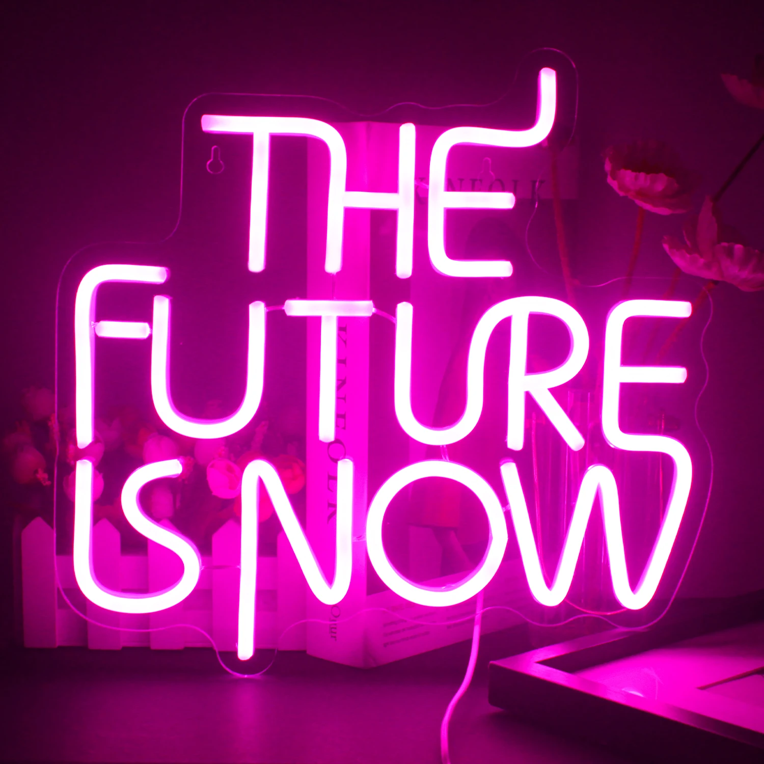 LED Neon Sign The Future is Now Club Art Sign Bedroom Party Bar Light Sign Wall Hanging Events Decoration USB Powered Light