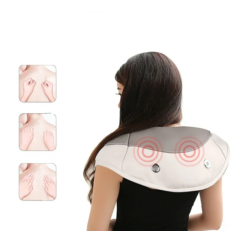 Electrical Shiatsu U Shape Shawl Back Neck Shoulder Body Massager Device Infrared Heated Kneading Car/Home Shawl