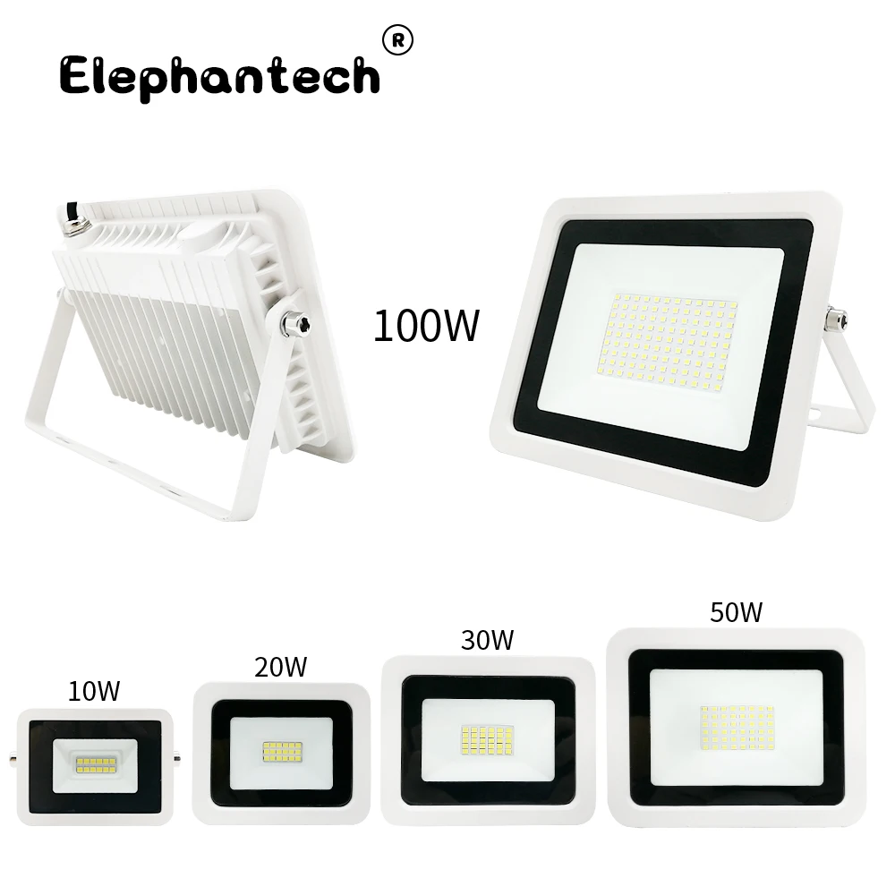 LED Flood Light 10W 20W 30W 50W 100W Floodlight AC 220V Outdoor Lighting Reflector Spotlight IP68 Waterproof Wall Floodlights