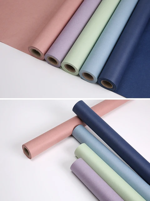 Sinowrap Solid Color Paper Roll Flower Bouquet Wrapping Papel Toughness  Tear-resistant Waterproof Kraft Flower Wrapping Papers