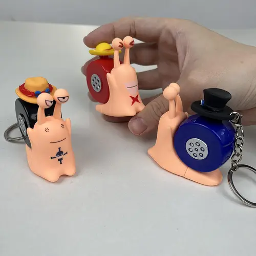 Anime One Piece Den Den Mushi Model Toys Cartoon Luffy Sabo Ace Snail Shaped Phone Can Sound Recording Toys for Children Gifts - Image 3