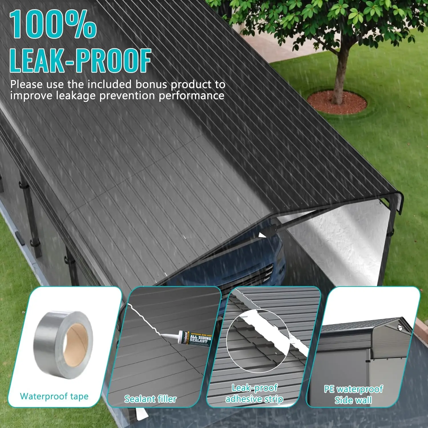 Metal Carport,Carport Canopy 12x20 Heavy Duty All Weather,Car Tent Garage with Galvanized Metal Roof,Metal Car Ports for Snow