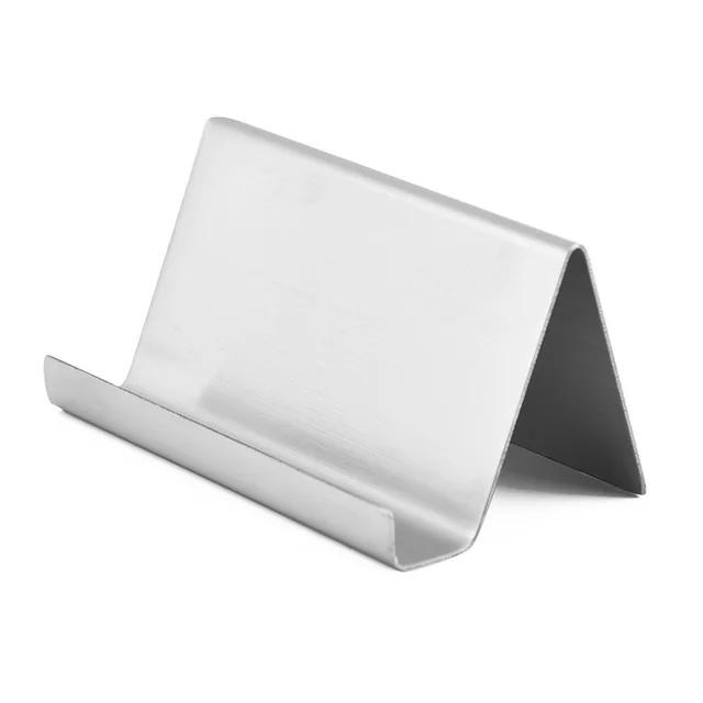 TEHAUX 4-Pack Metal Business Card Holders – Black, Rust-Resistant, Desktop Organizer For Office