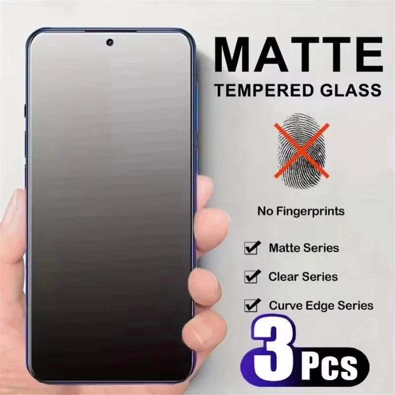 3-Pack Matte Tempered Glass Frosted Screen Protector