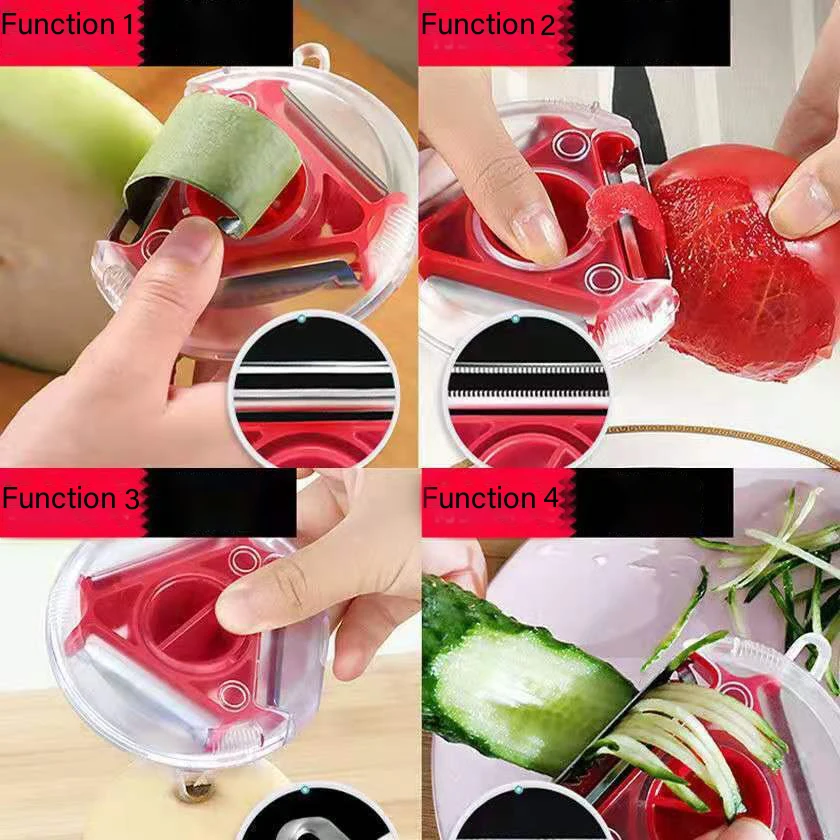 1pc Rectangle-shaped Storage Vegetable Peeler, Suitable For Fruits And  Vegetables, Kitchen Tool