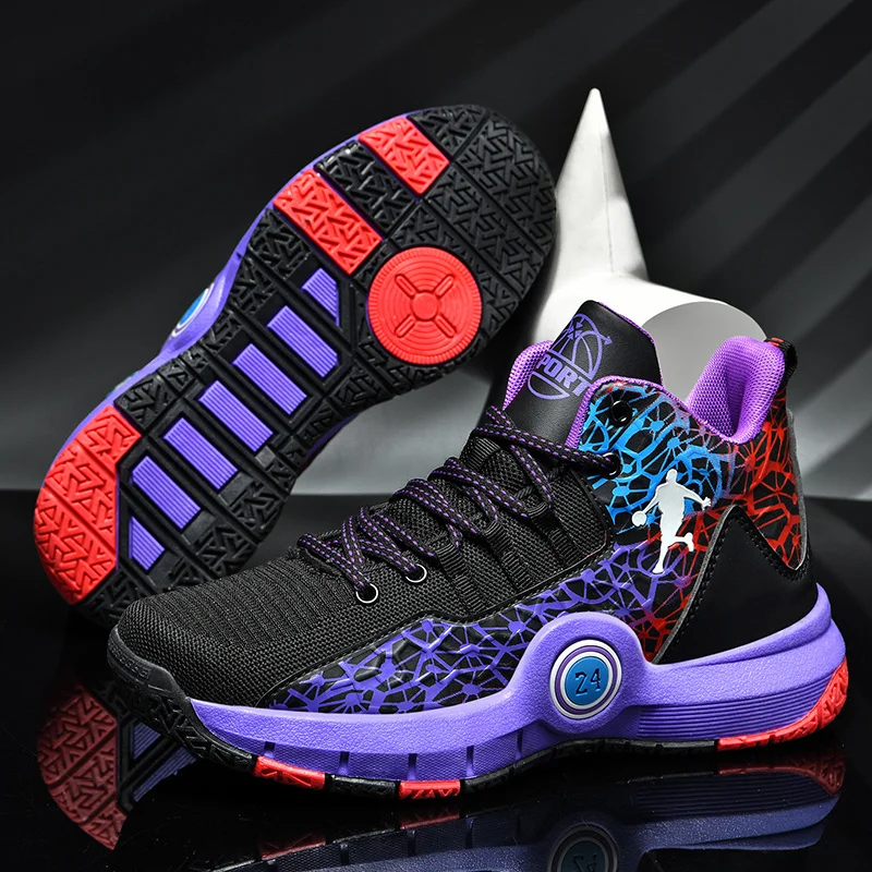 

Hot Sale Men Kids Basketball Shoes Brand Basketball Trainers Comfortable Sports Shoes Outdoor Basket Training Sneakers Men Women