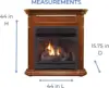 Dual Fuel Ventless Gas Fireplace with Mantel - 32000 BTU Remote Control Apple Spice Finish - Model# DFS-400R-4AS 6