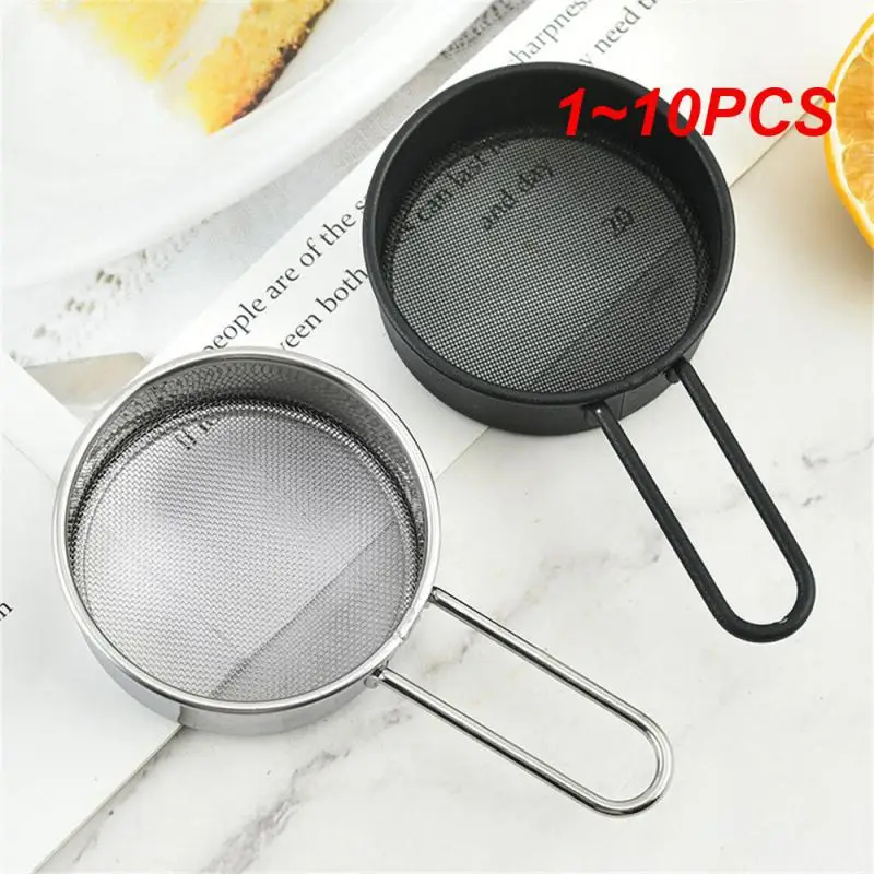 

1~10PCS Fine Mesh Flour Sieve with Handle Reinforced Frame Round Baking Sifter Stainless Steel Powder Flour Drainer Kitchen Tool