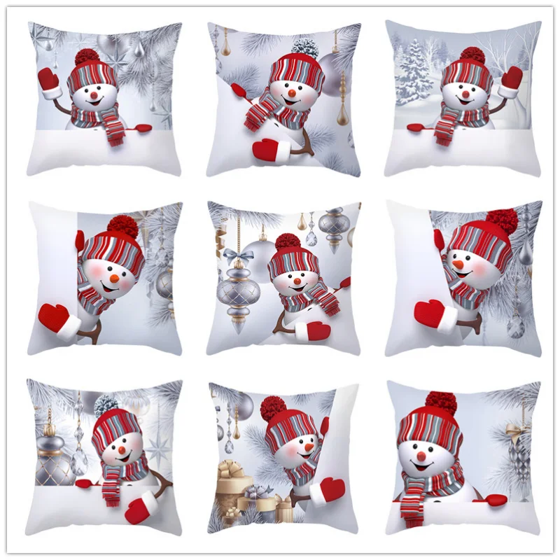 Housse de coussin de 45cm, décorations de noël, ornements de maison