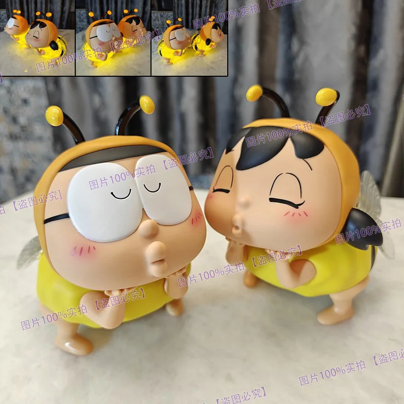 Nobita Nobi Minamoto Shizuka Cos Bee Light Gk Statua In Pvc Action Figurine Da Collezione Modello Anime Giocattoli Figure Regalo 22Cm