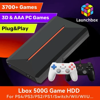 Launchbox 500G Gaming Hard Drive Emulator Game Consoles For PS4/Switch/Game Cube/PS3/PS2/WII/WIIU Built-in 3700+ 3D&AAA PC Games 1