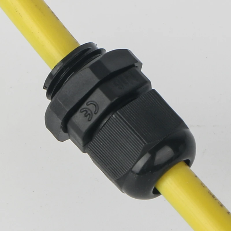 Wall Cable Glands White/Black 12-16mm M25 Plastic Model IP68 Passes Waterproof Wires Connector Good Sealing ping