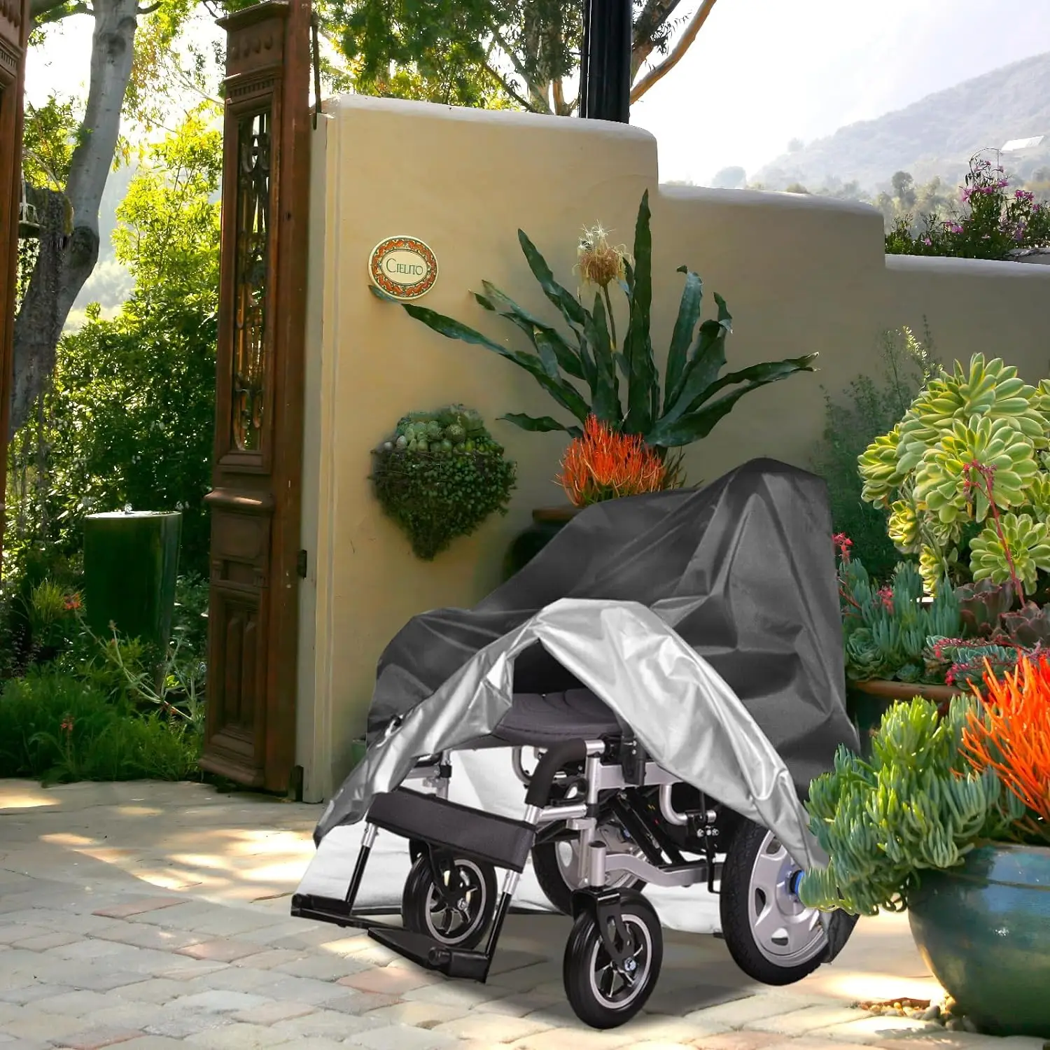 Wheelchair Cover Electric Mobility Scooter Cover Outdoor Protector from Dust Dirt Snow Rain Sun Rays Rolling Walker Cover