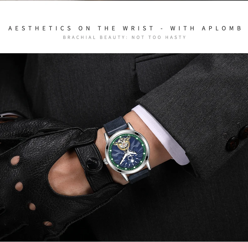 Men's Automatic Mechanical Watch With Tourbillon And Open Heart_voghion.com