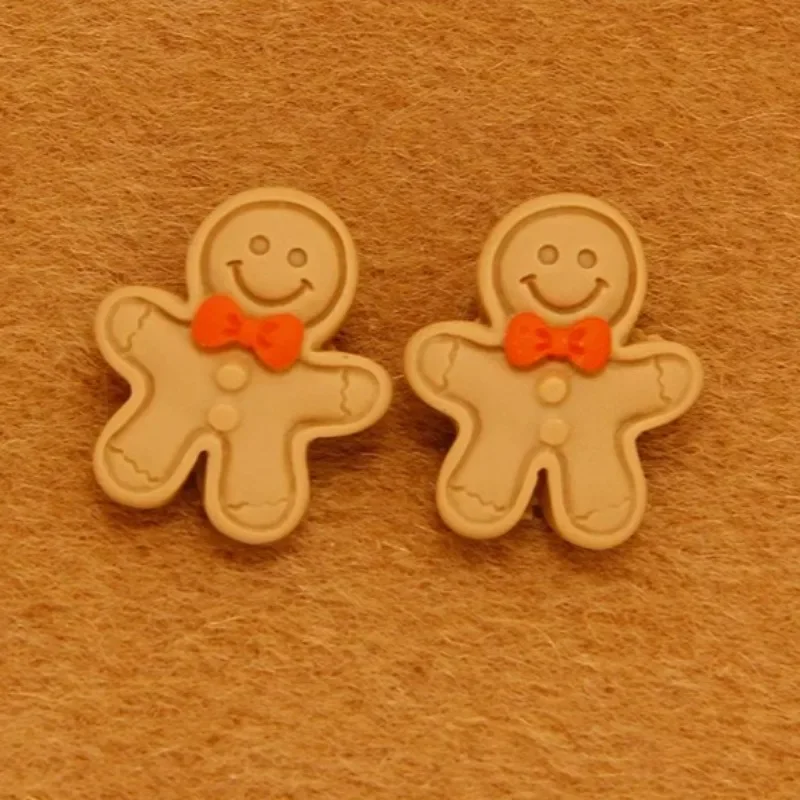 Christmas Gingerbread Man Pendant Cartoon Sturdy Little Biscuit Hanging Decoration Festival Decorate House DIY Resin Cookie Man